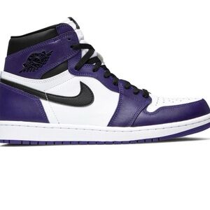Nike Air Jordan 1 High Purple Black White Sneakers
